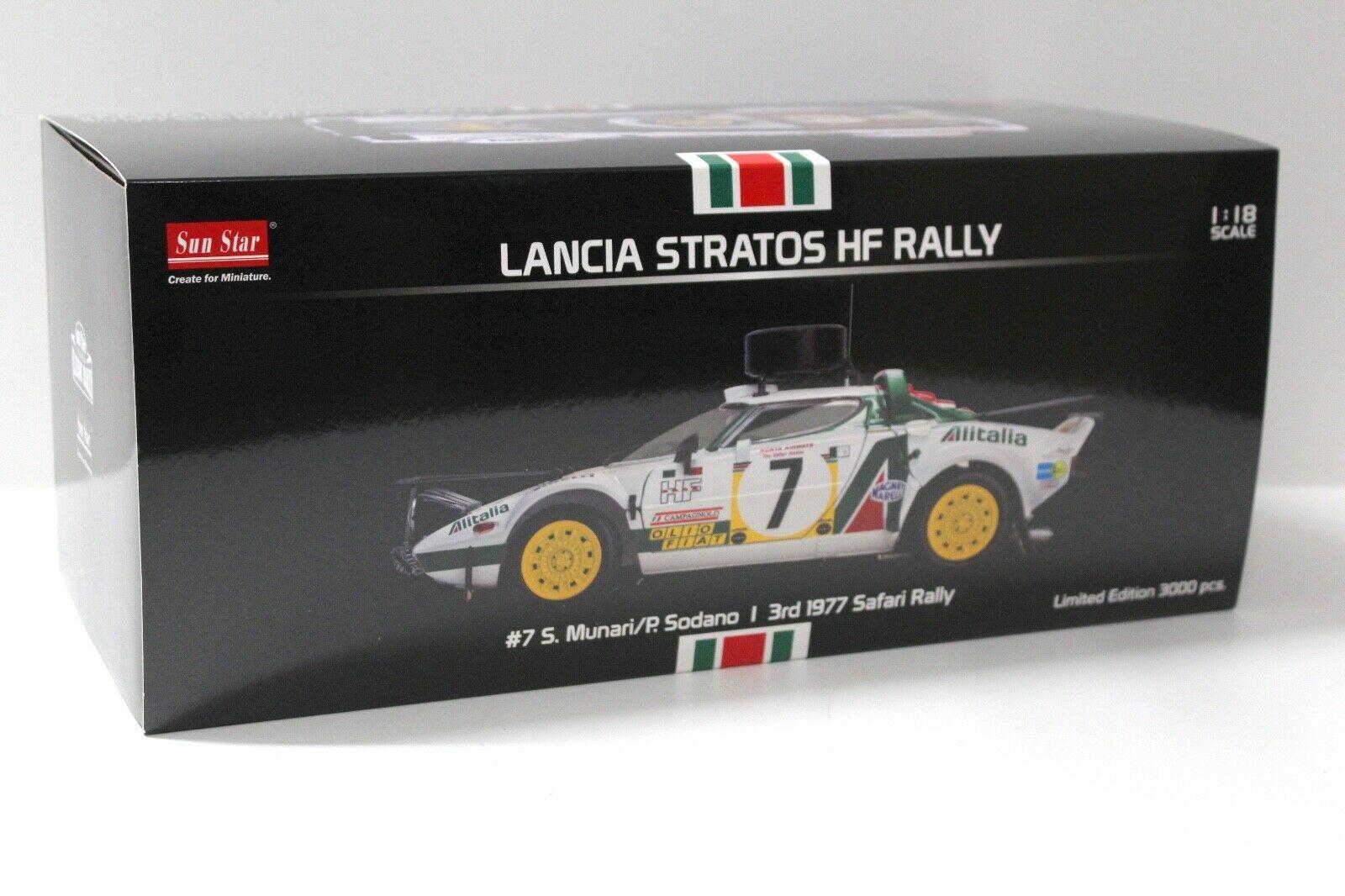 1:18 SunStar Lancia Stratos HF Safari Rally 3rd Place #7