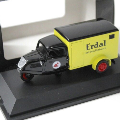 1:43 Schuco Tempo Dreirad Kastenwagen ERDAL black/ yellow