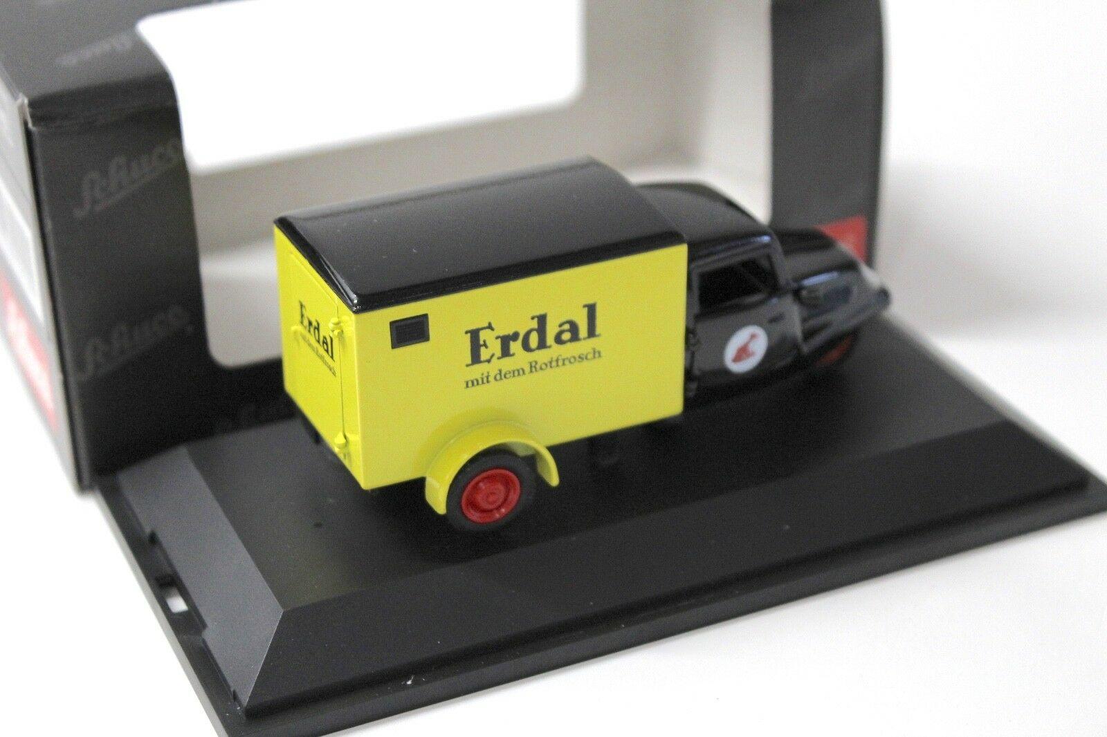 1:43 Schuco Tempo Dreirad Kastenwagen ERDAL black/ yellow