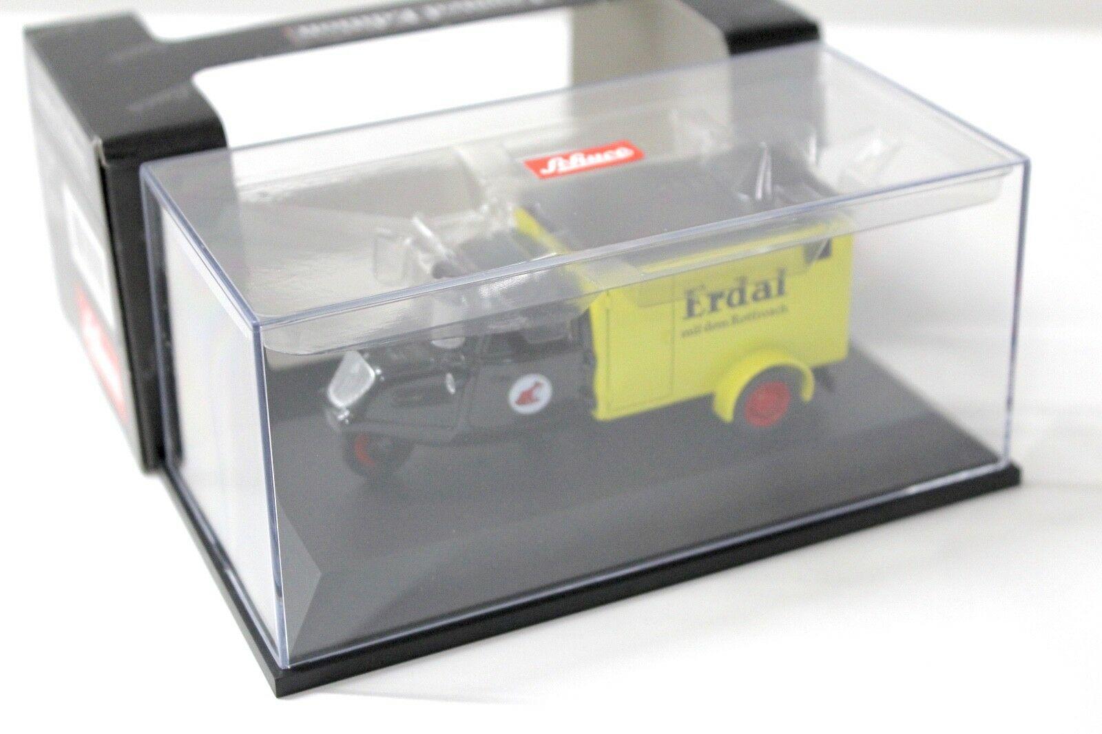 1:43 Schuco Tempo Dreirad Kastenwagen ERDAL black/ yellow