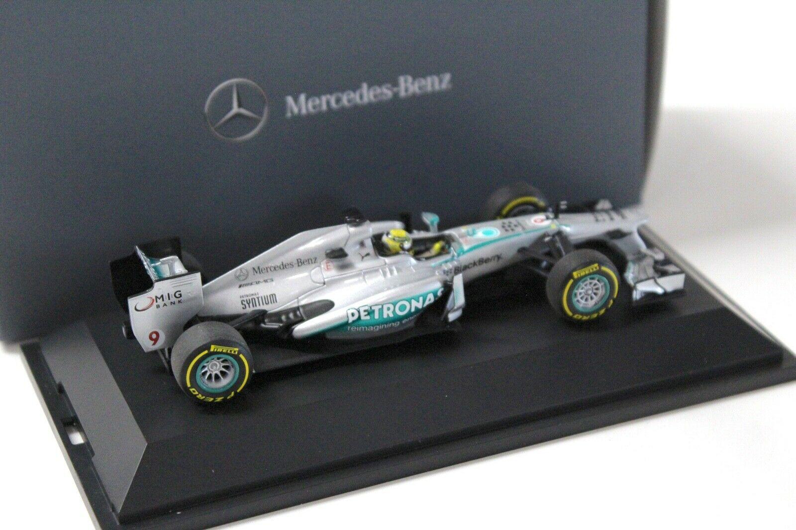 1:43 Minichamps Mercedes AMG Petronas F1 W04 Rosberg 2013 DEALER VERSION