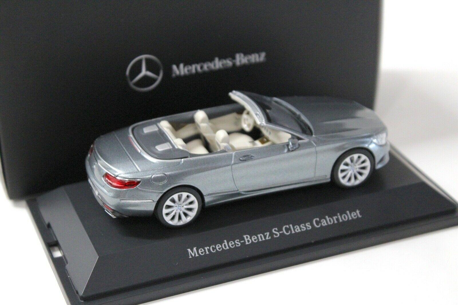 1:43 Kyosho Mercedes S-Klasse Cabriolet grey DEALER VERSION