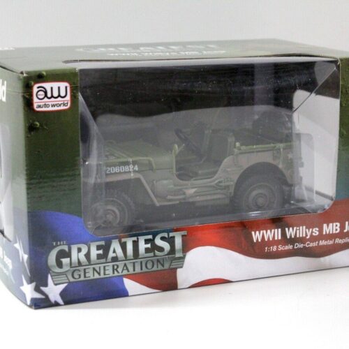 1:18 Auto World Willys Jeep US Army 1941 muddy green