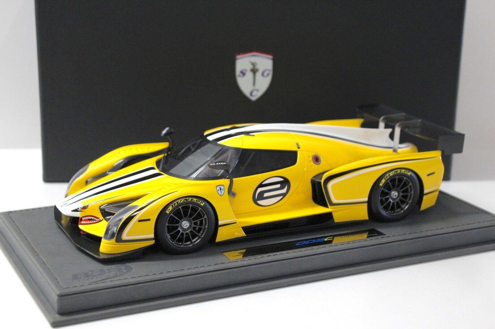 1:18 BBR Glickenhaus SCG 003C 85Â° Geneve Exhibition 2015 #2 yellow