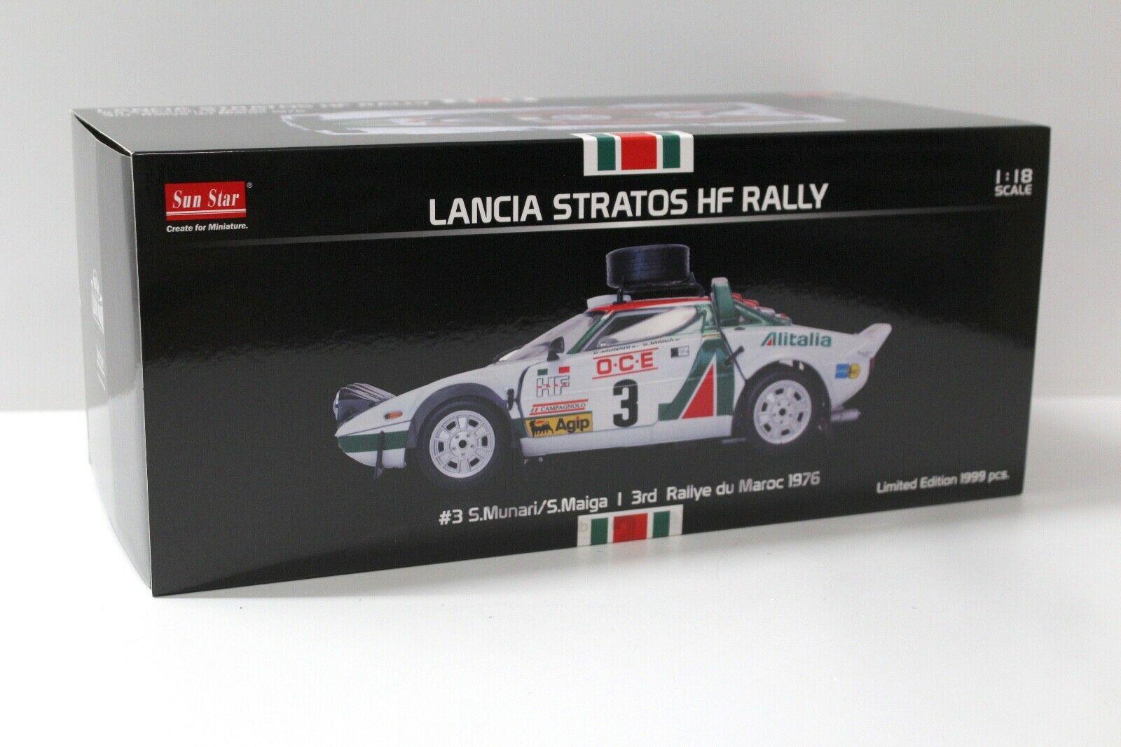 1:18 SunStar 1976 Lancia Stratos HF Rally du Maroc #3