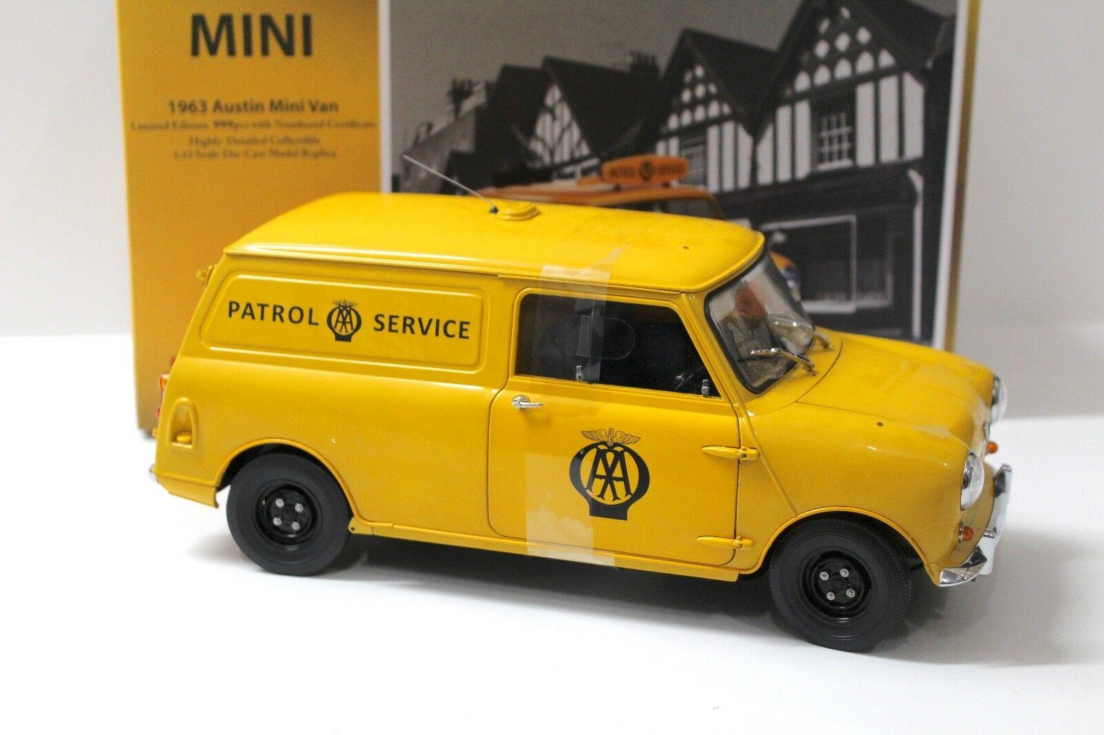 1:12 SunStar Austin Mini Van *PATROL SERVICE* 1963 yellow