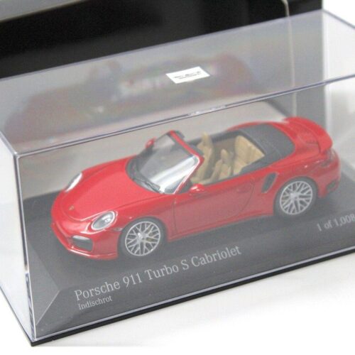 1:43 Minichamps Porsche 911 (991) Turbo S Cabriolet red