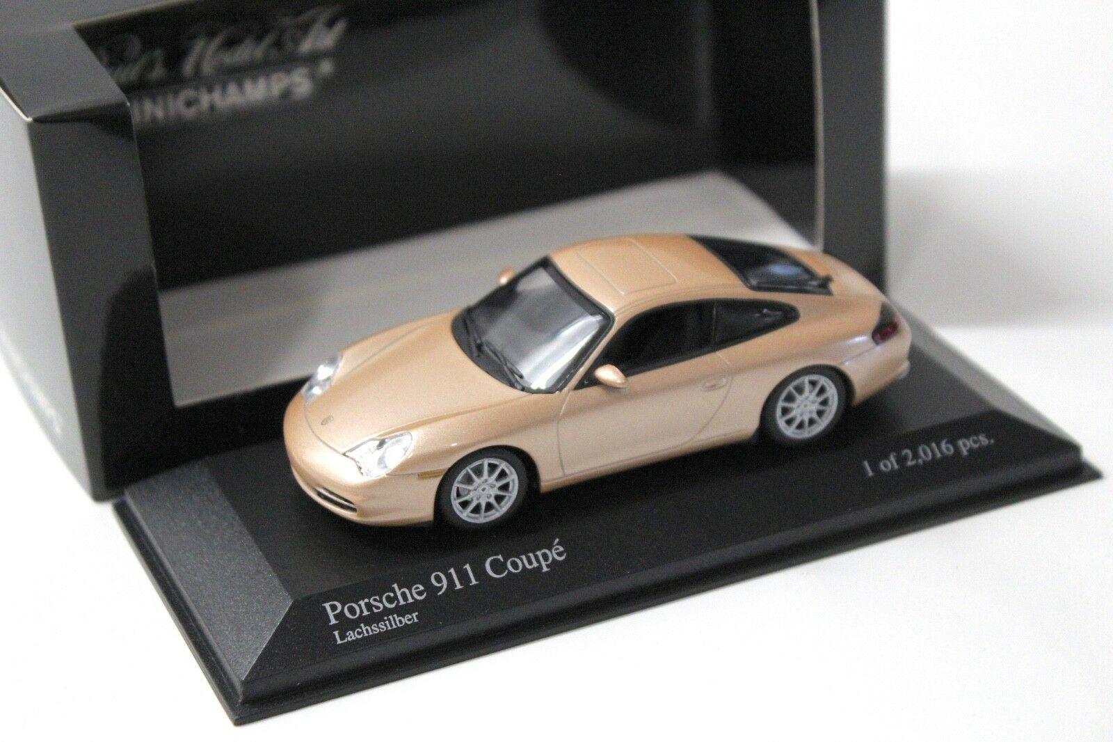 1:43 Minichamps Porsche 911 (996) Carrera Coupe Lachs silver