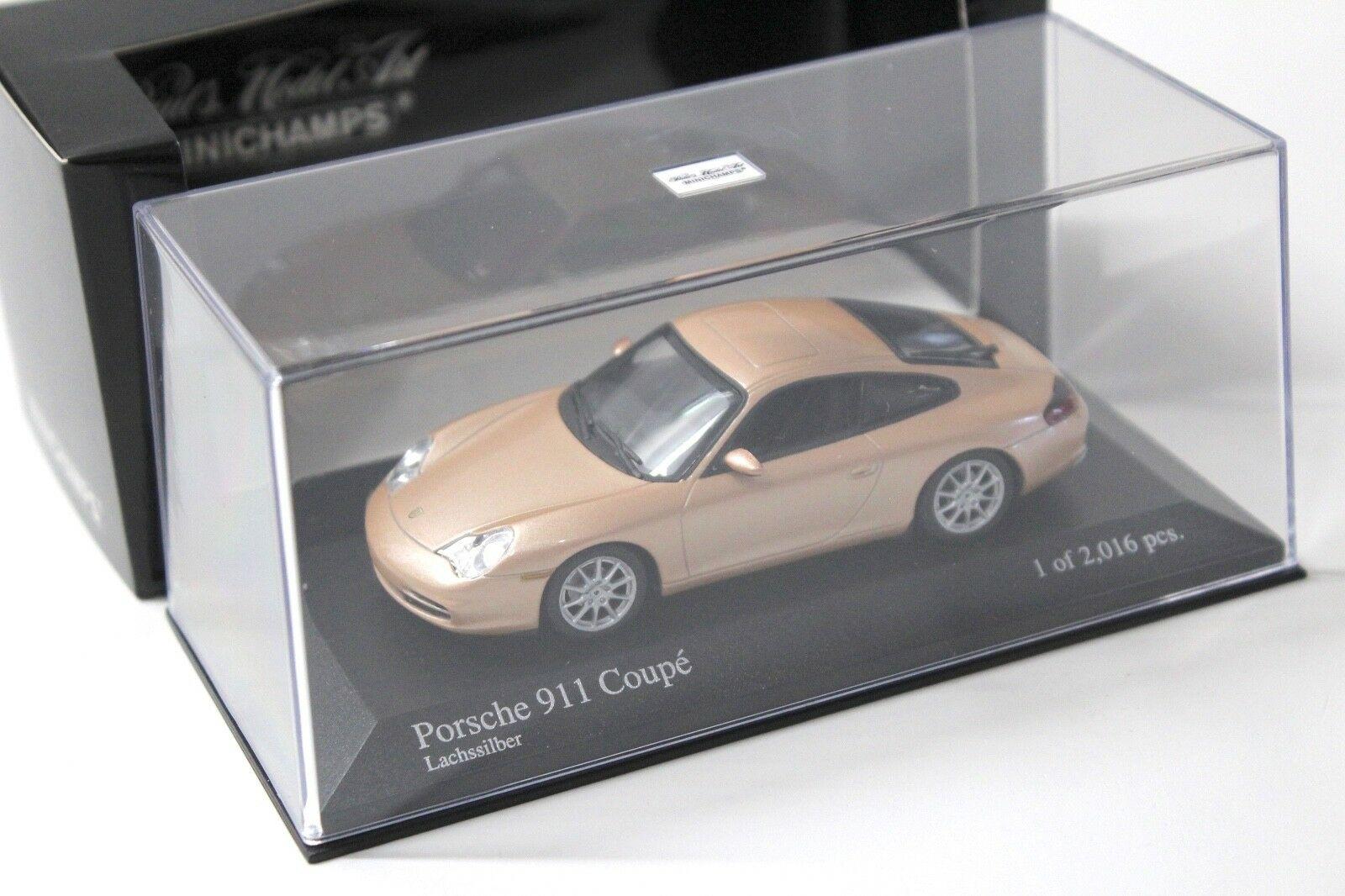 1:43 Minichamps Porsche 911 (996) Carrera Coupe Lachs silver