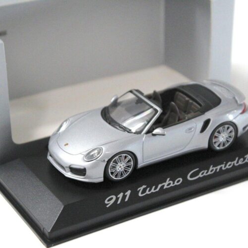 1:43 Minichamps Porsche 911 (991) Turbo Cabriolet silver DEALER VERSION