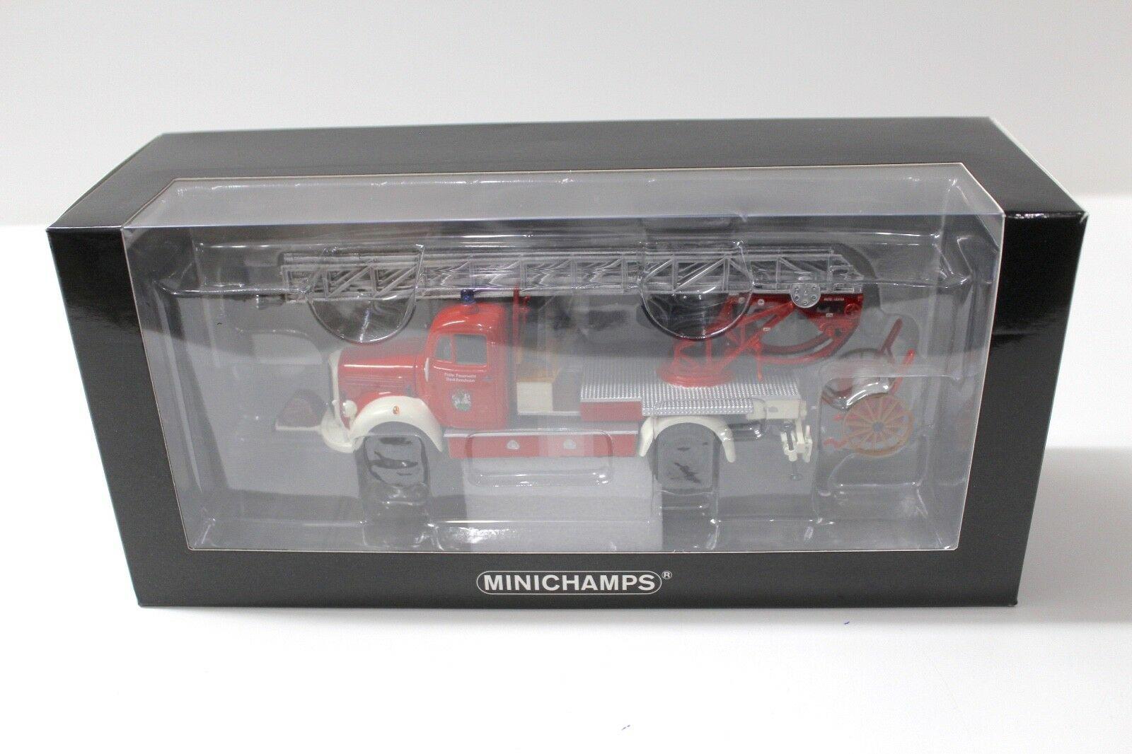 1:43 Minichamps Mercedes L3500 DL17 Feuerwehr 1950 red/ white