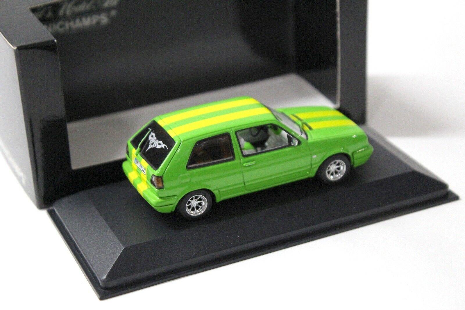 1:43 Minichamps VW Golf 2 Streetmachine green/ yellow