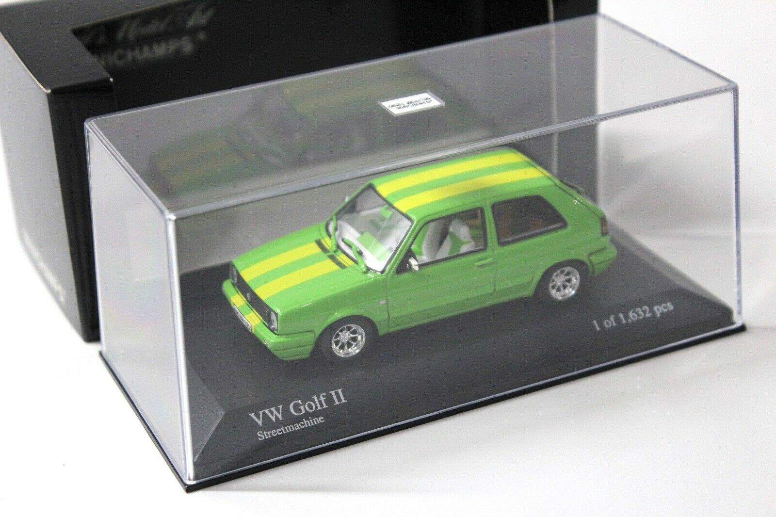 1:43 Minichamps VW Golf 2 Streetmachine green/ yellow