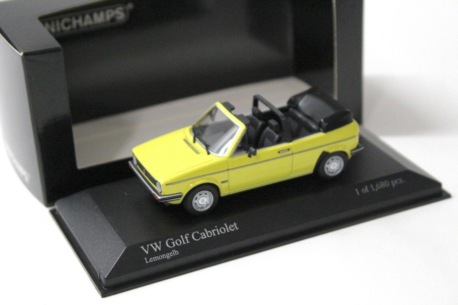 1:43 Minichamps VW Golf 1 MKI Cabriolet lemon yellow 1980