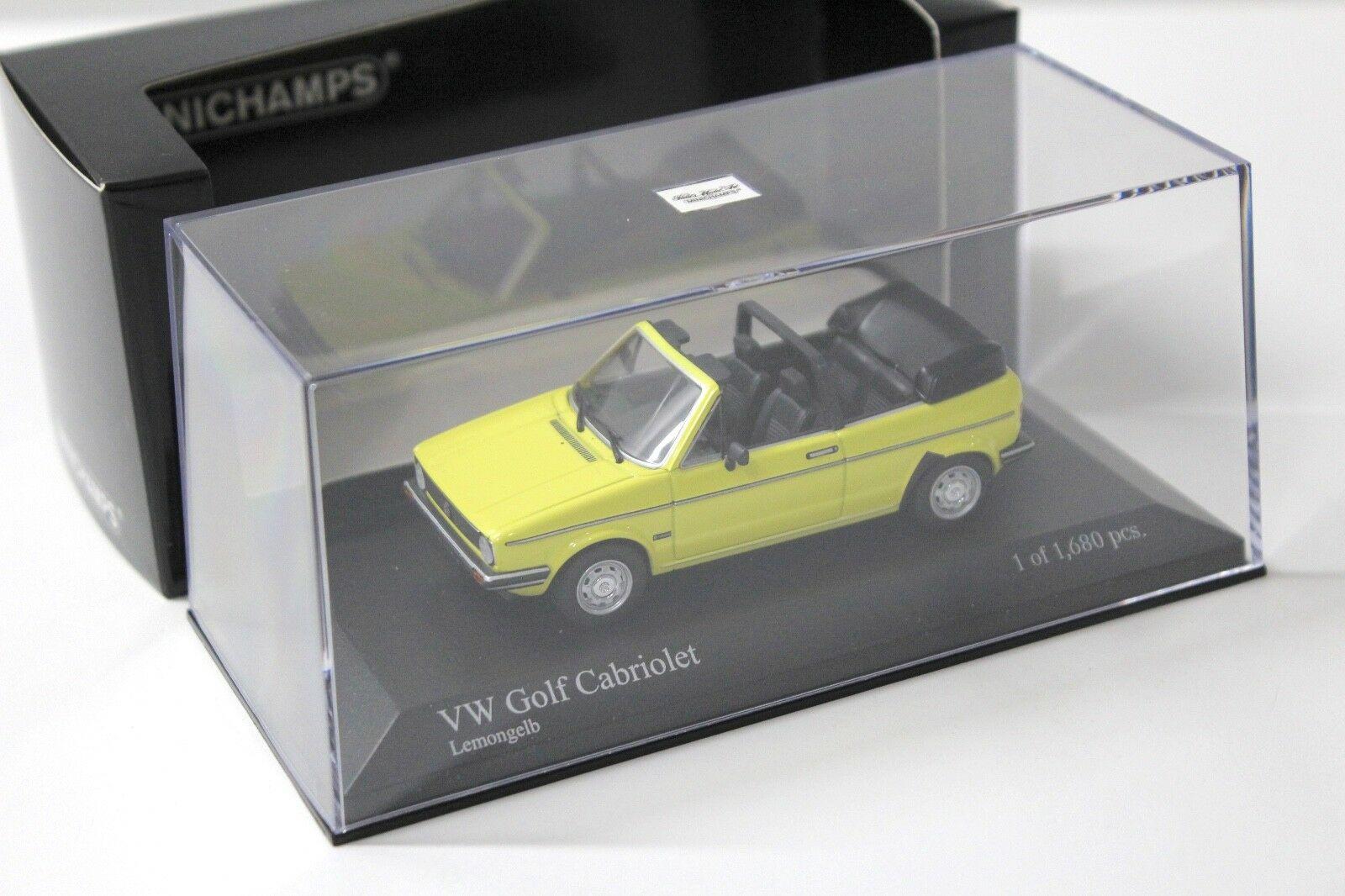 1:43 Minichamps VW Golf 1 MKI Cabriolet lemon yellow 1980