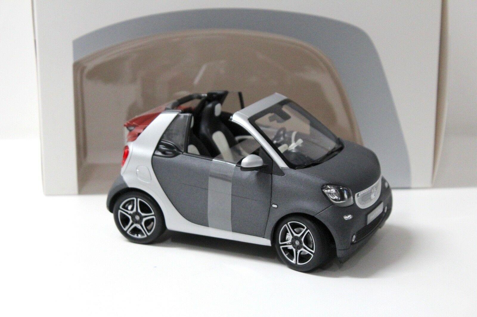 1:18 Norev Smart Fortwo Cabrio grey/silver DEALER VERSION