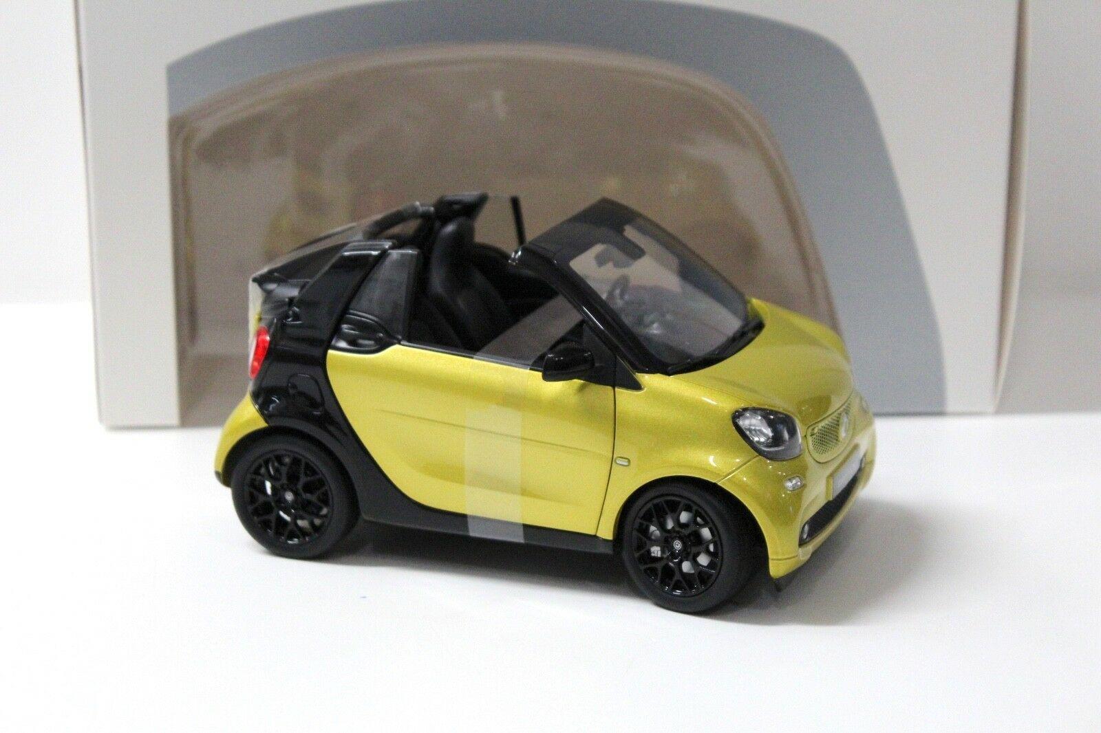 1:18 Norev Smart Fortwo Cabrio yellow/black DEALER VERSION