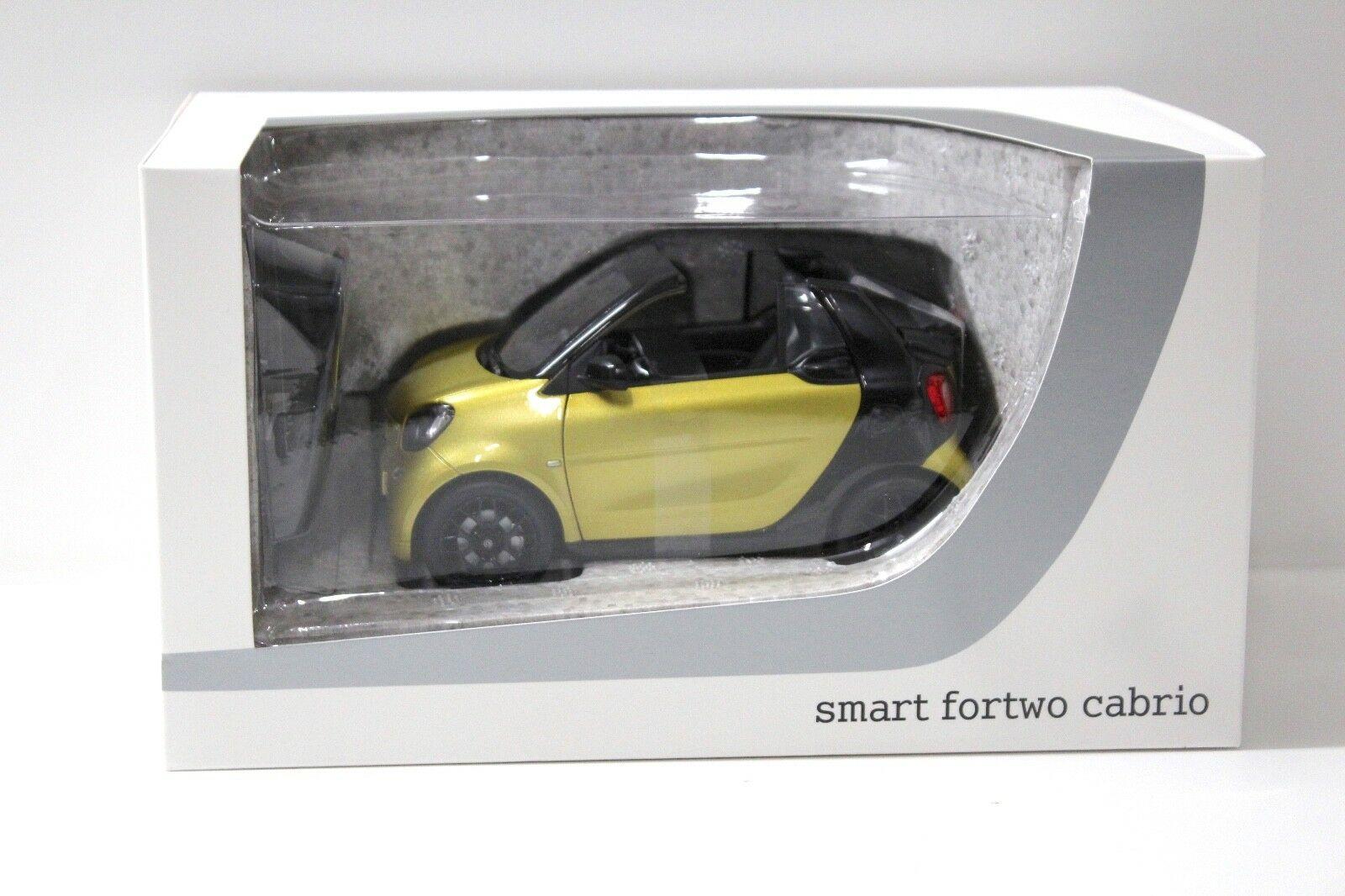 1:18 Norev Smart Fortwo Cabrio yellow/black DEALER VERSION