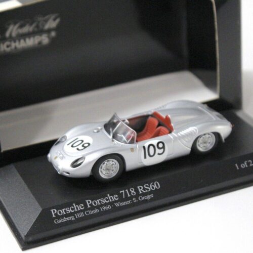 1:43 Minichamps Porsche 718 RS60 Gaisberg Hill Climb 1960 Greger #109 - Image 1