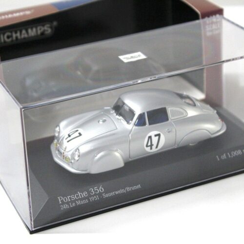 1:43 Minichamps Porsche 356 Le Mans 24h 1951 Sauerwein #47 silver - Image 3