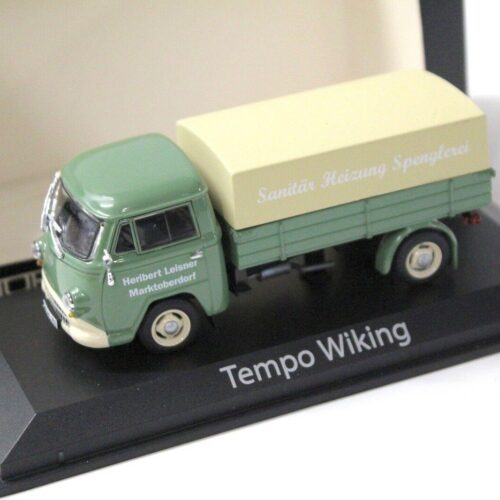 1:43 Norev Tempo Wiking LKW Sanitär Heizung green