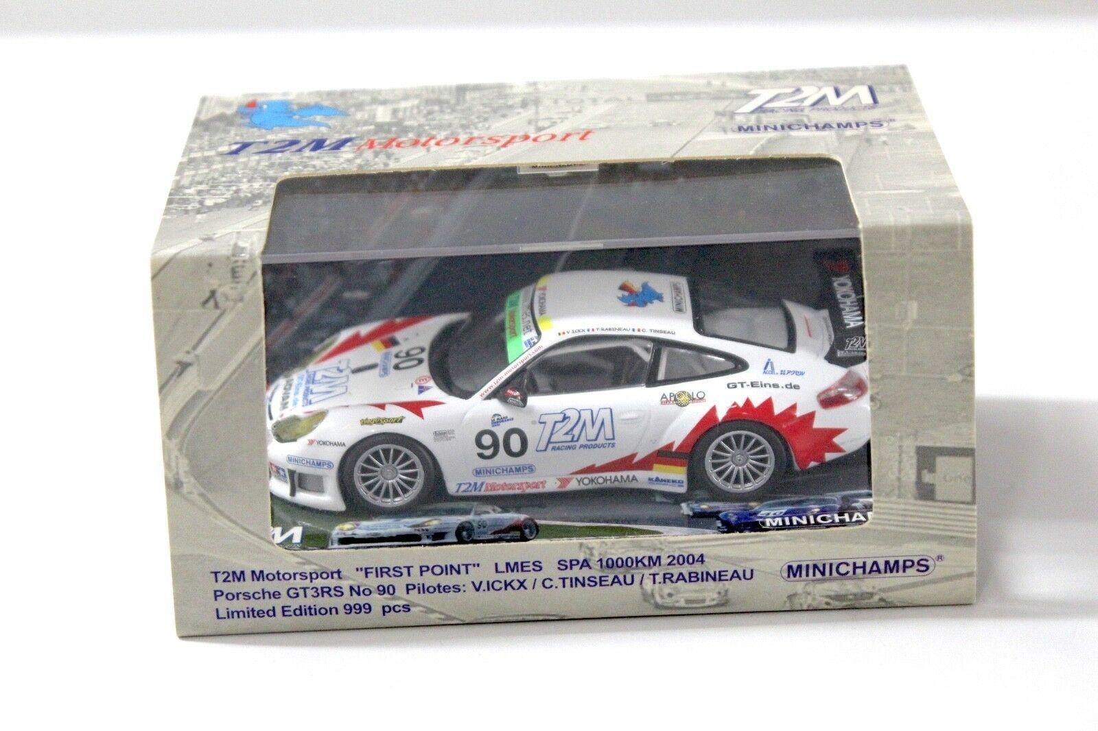 1:43 Minichamps Porsche 911 GT3 RS T2M #90 SPA 2004 white