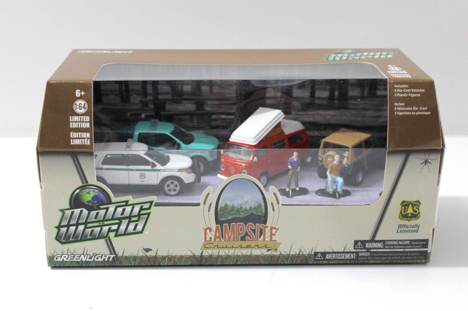 1:64 Greenlight Motor World Campsite Cruisers Diorama SET