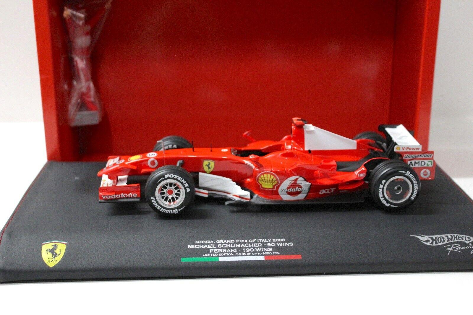 1:18 Hot Wheels Ferrari 248 F1 GP Monza 2006 M.Schumacher