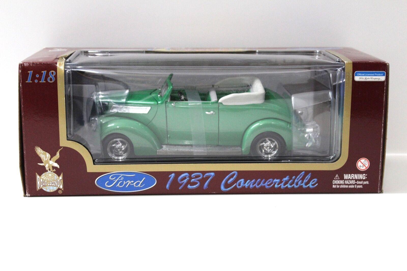 1:18 Road Legends Ford Convertible 1937 green