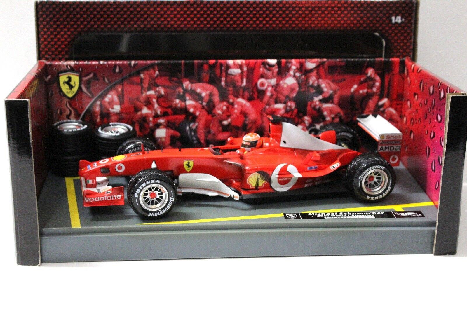 1:18 Hot Wheels F1 Ferrari F2003 M.Schumacher 2003 World Champion