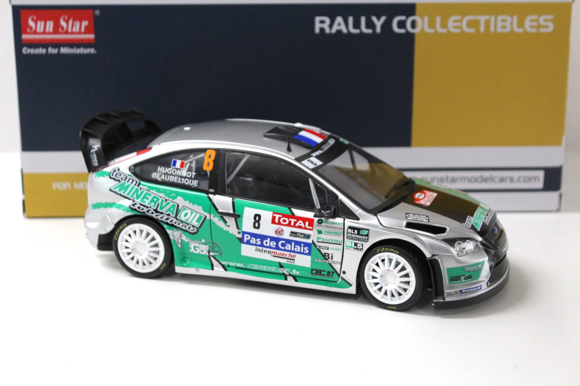 1:18 SunStar Ford Focus RS WRC08 Rallye du Touquet 2012 Hugonnot #8