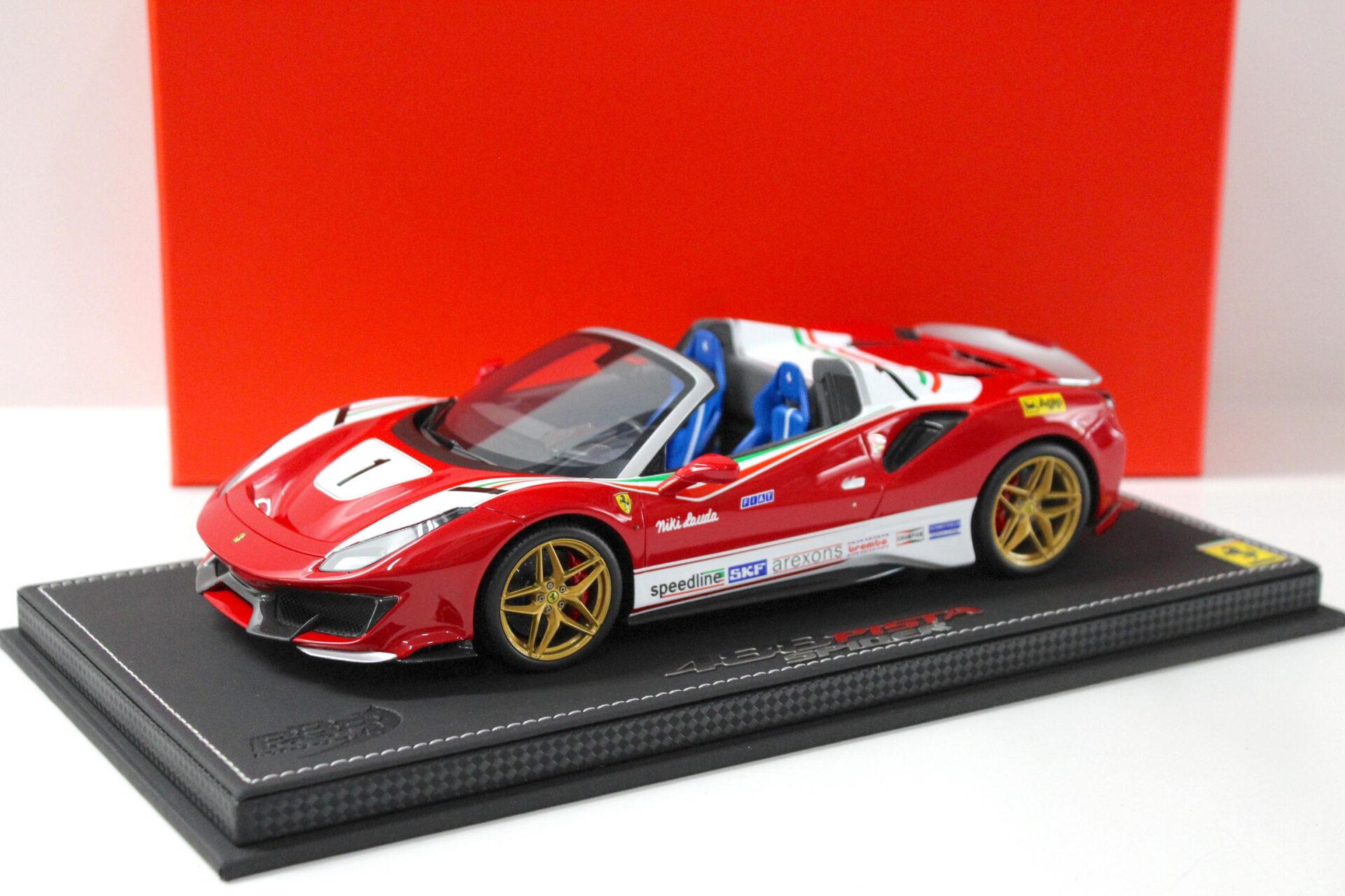 1:18 BBR Ferrari 488 Pista Spider No. 1 Niki Lauda Edition red 2018