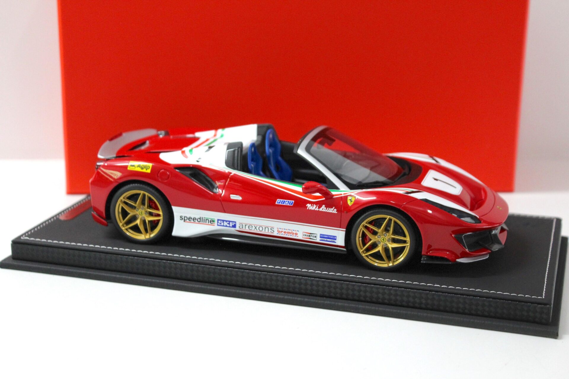 1:18 BBR Ferrari 488 Pista Spider No. 1 Niki Lauda Edition red 2018