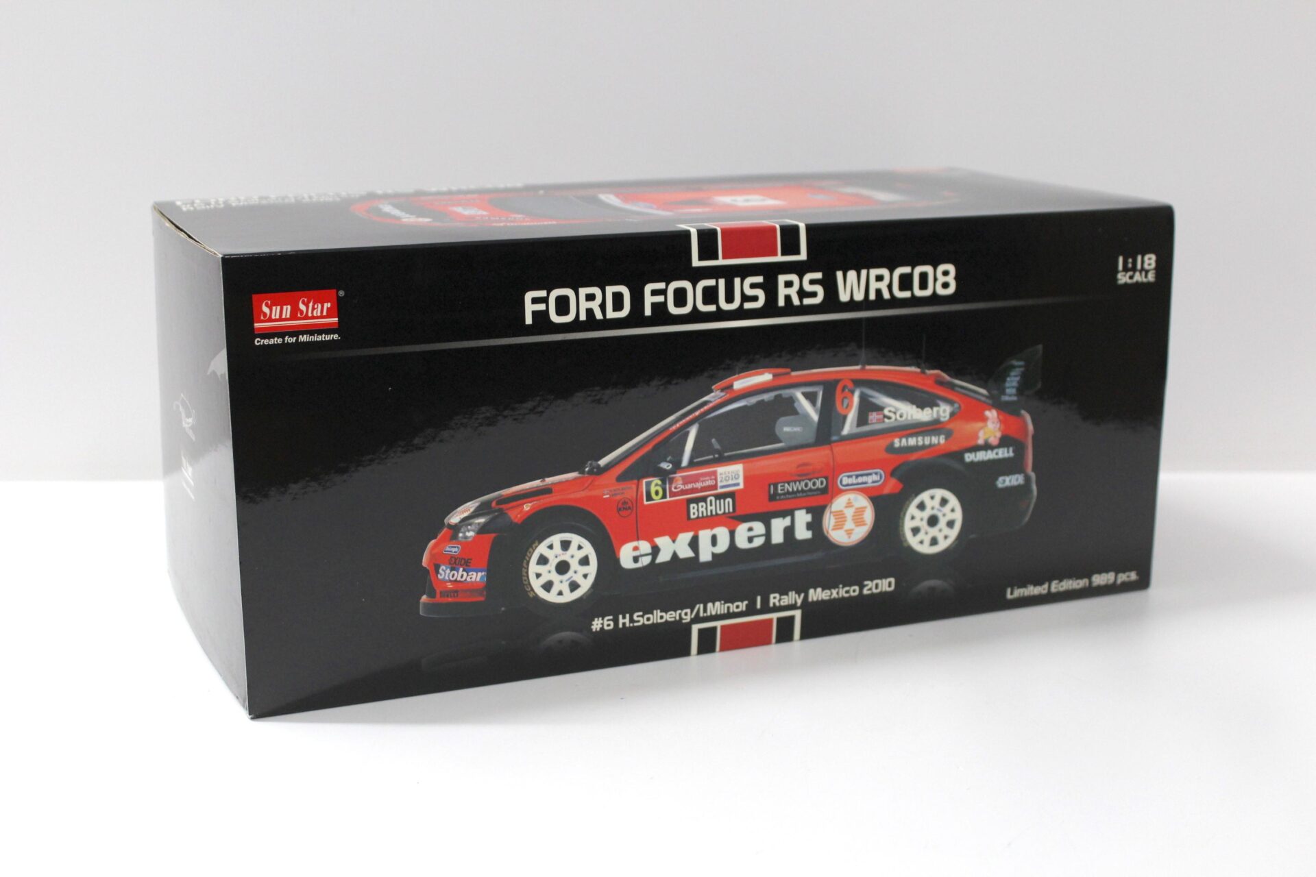 1:18 SunStar Ford Focus RS WRC08 Rally Mexico 2010 #6 Solberg/Minor