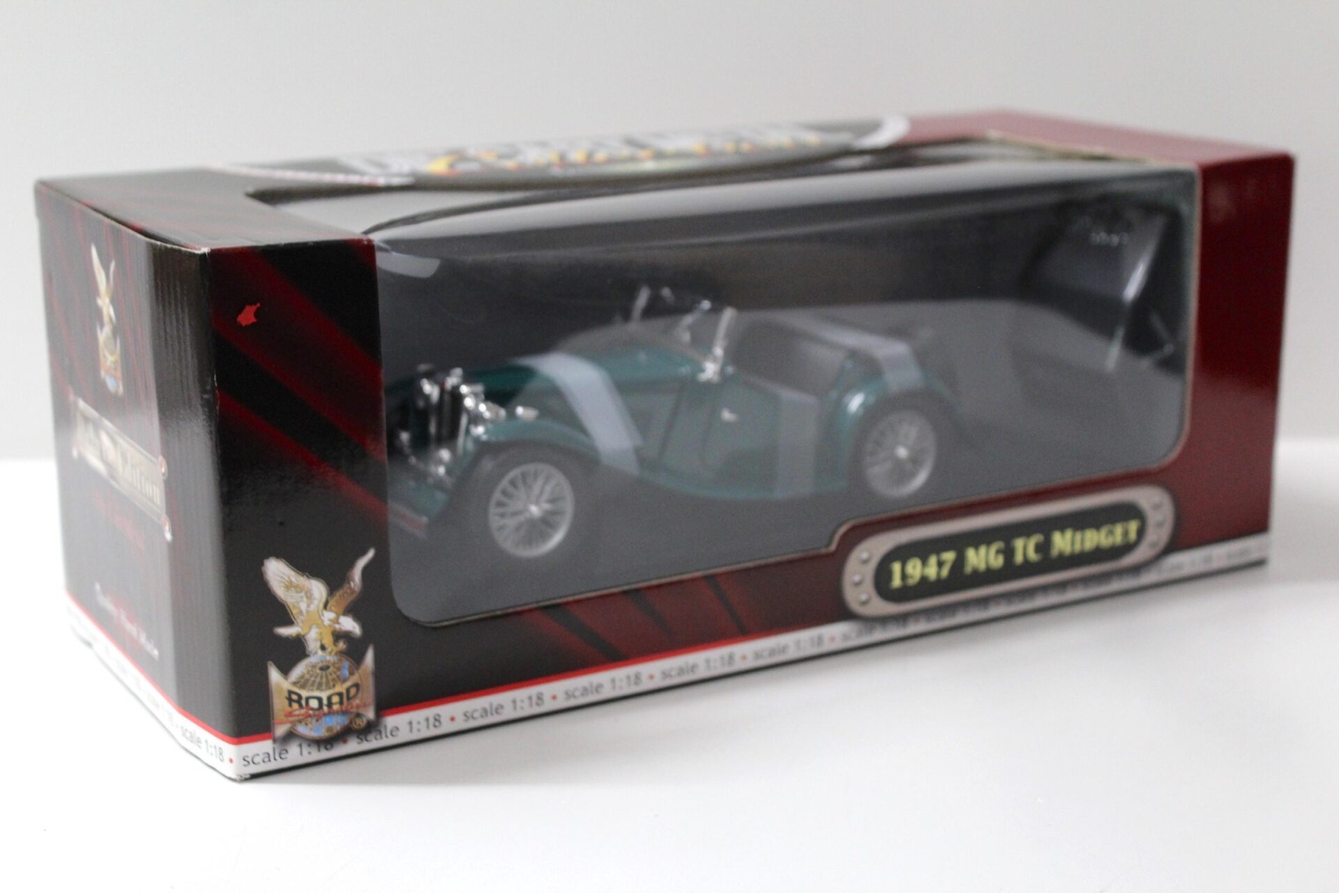 1:18 Road Signature 1947 MG TC Midget Roadster dark green
