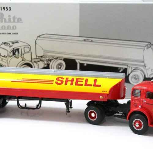 1:34 First Gear White 3000 Truck + Tank Trailer *SHELL*