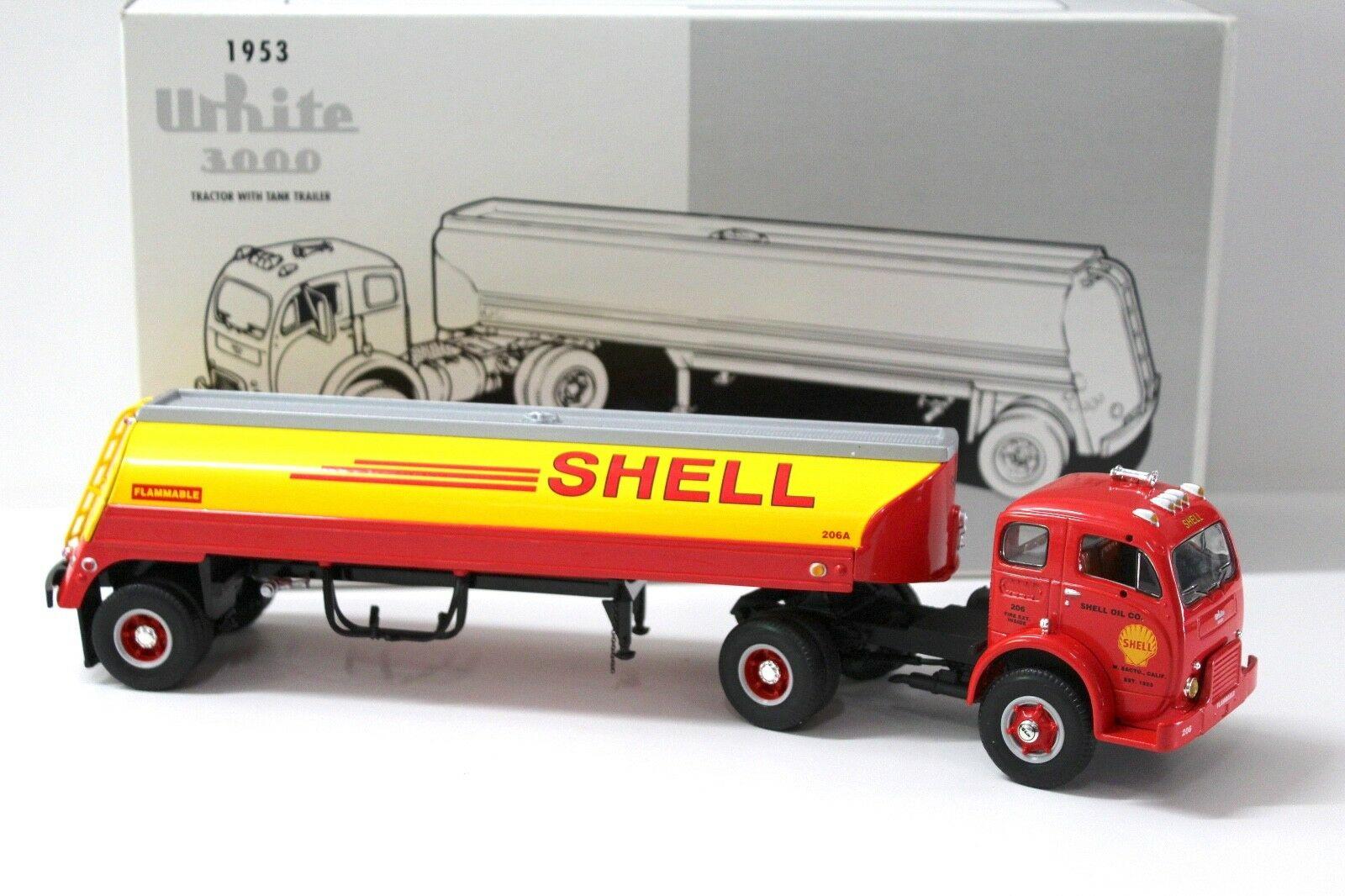 1:34 First Gear White 3000 Truck + Tank Trailer *SHELL*