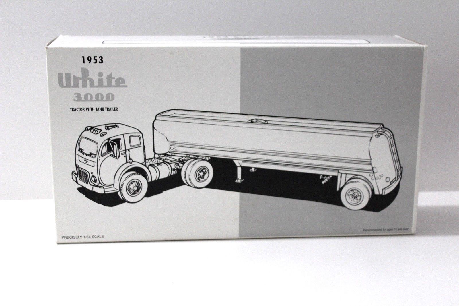 1:34 First Gear White 3000 Truck + Tank Trailer *SHELL*