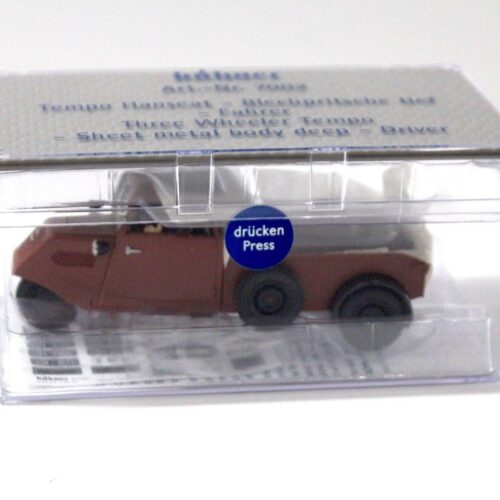 1:32 Hübner Tempo Hanseat Blechpritsche tief dark red #7002
