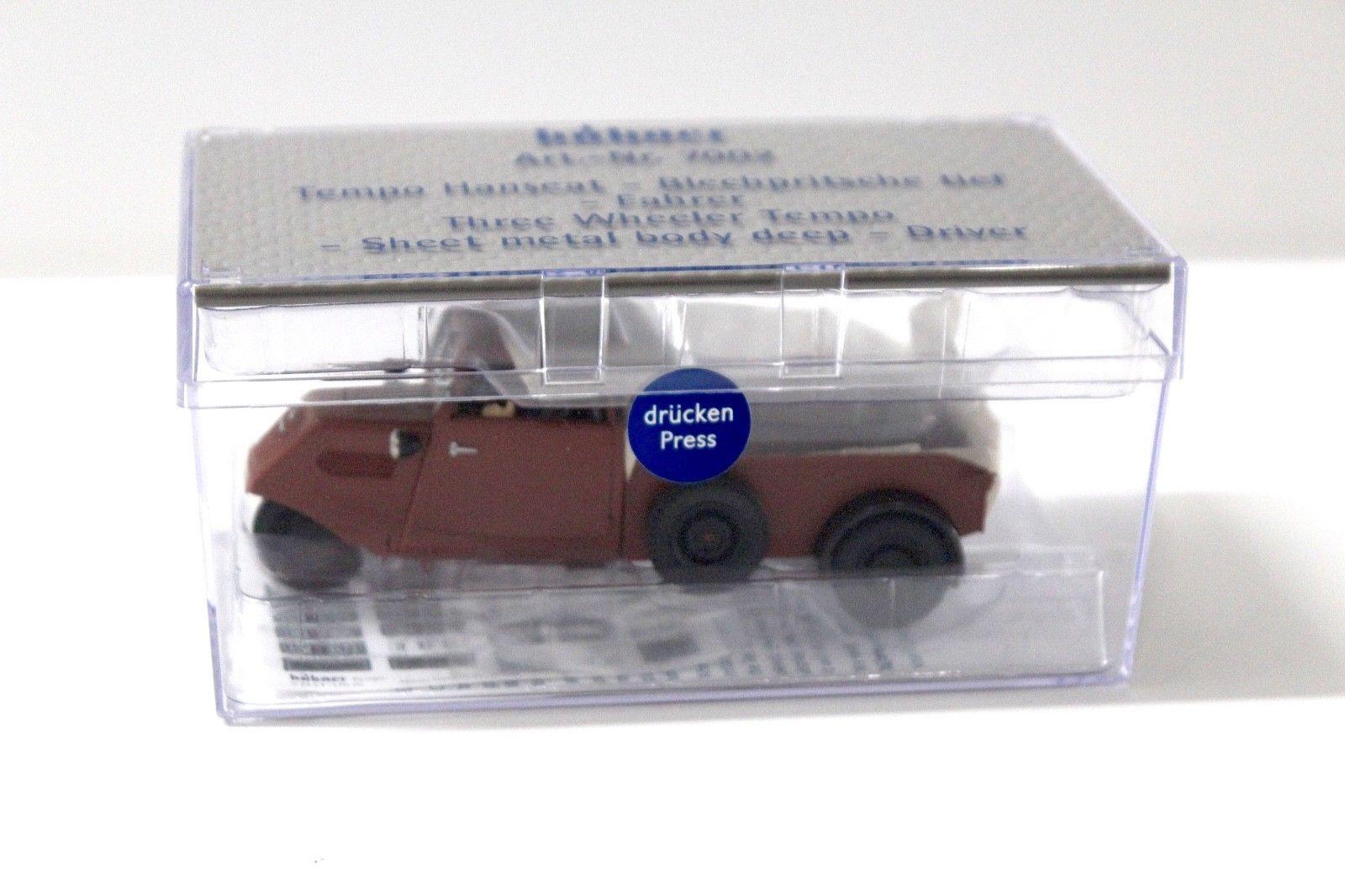 1:32 Hübner Tempo Hanseat Blechpritsche tief dark red #7002
