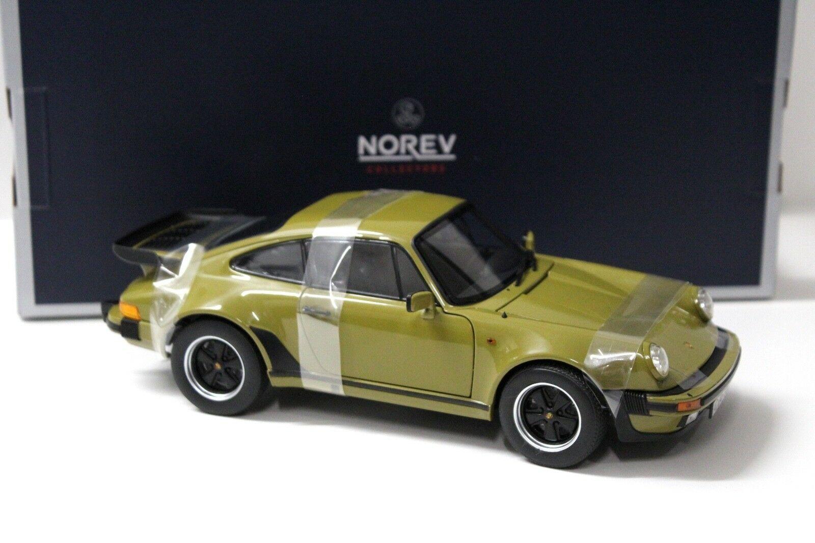 1:18 Norev Porsche 911 Turbo 3.3 Coupe olive green 1977