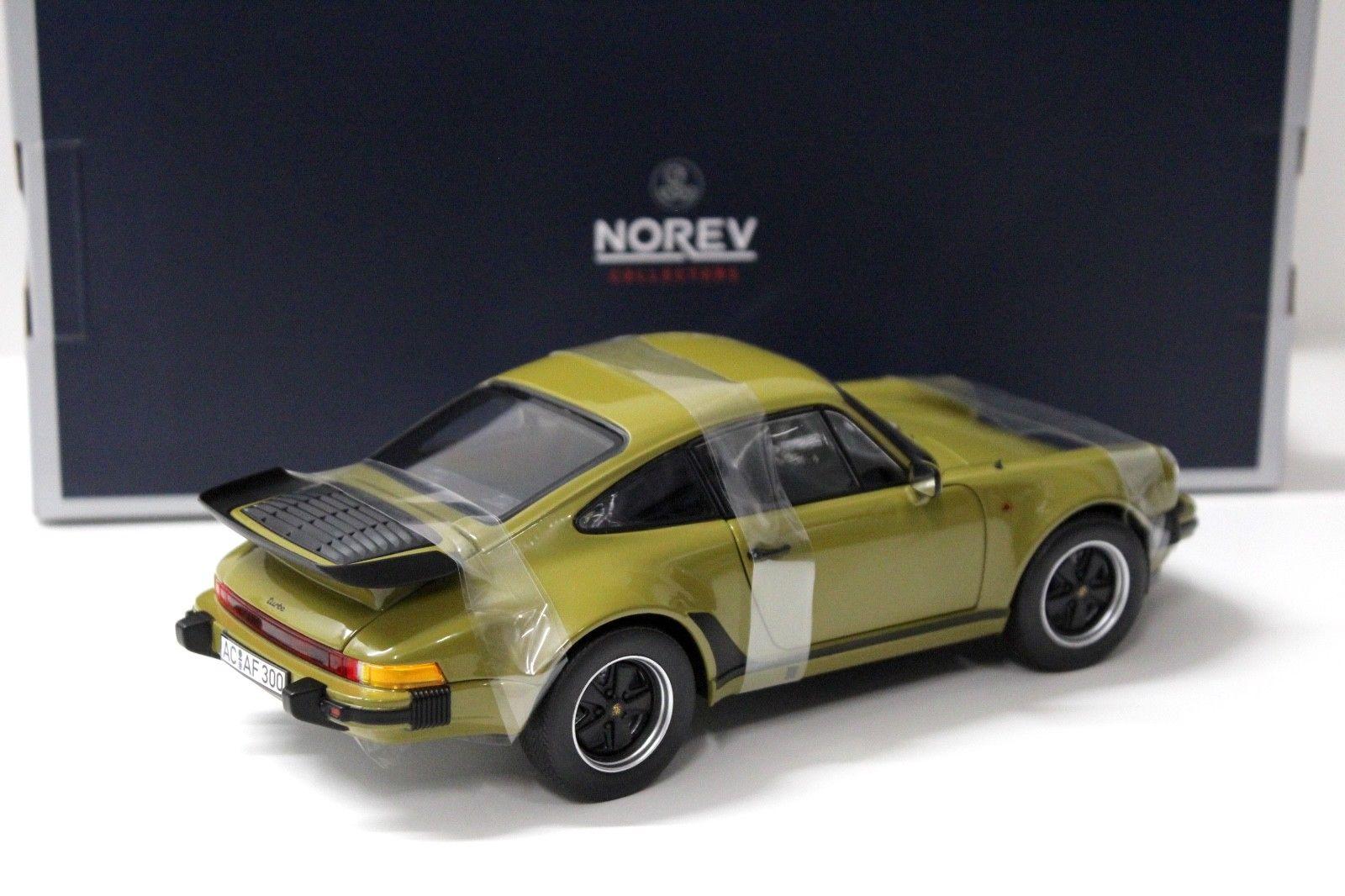 1:18 Norev Porsche 911 Turbo 3.3 Coupe olive green 1977