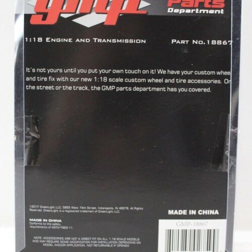 1:18 GMP Trans Am 302 Motor Engine and Transmission