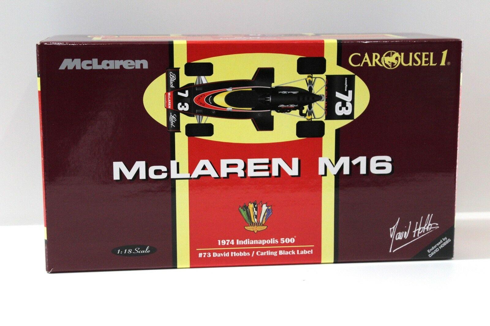 1:18 Carousel1 McLaren M16 Indianapolis 500 black #73