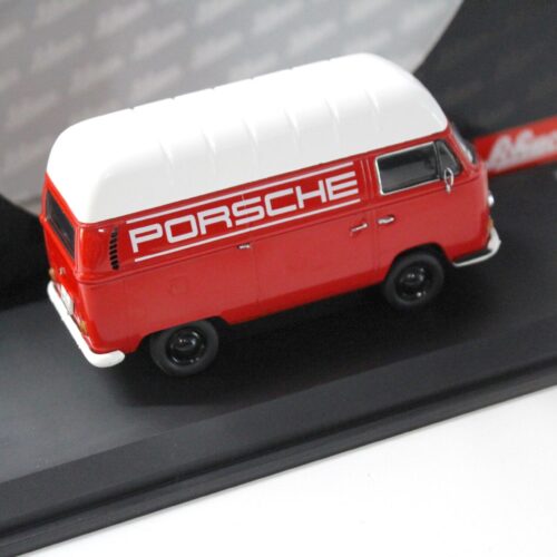 1:43 Schuco VW Kastenwagen T2a Hochdach PORSCHE red