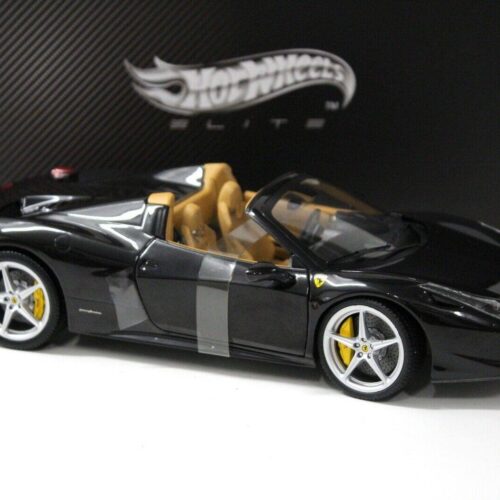 1:18 Hot Wheels Elite Ferrari 458 Spider black