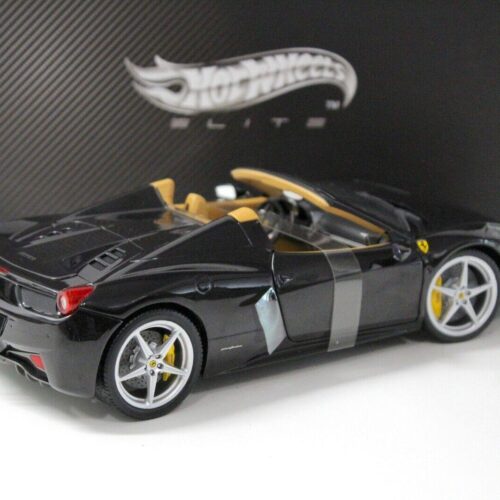 1:18 Hot Wheels Elite Ferrari 458 Spider black
