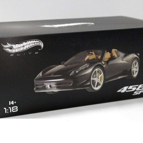 1:18 Hot Wheels Elite Ferrari 458 Spider black