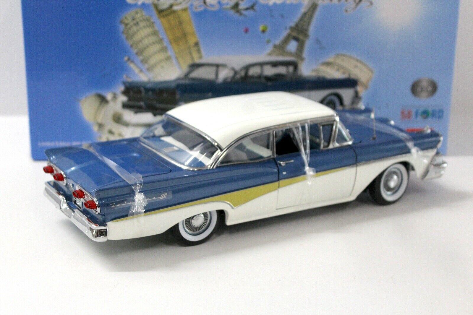 1:18 SunStar Ford Fairlane 500 Hardtop *Around the World* blue