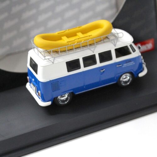 1:43 Schuco VW Bus T1 DLRG Einsatztrupp Frankenland mit Boot blue